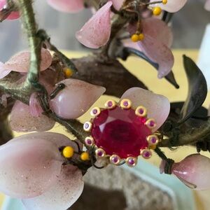 Vintage gold over 925 ruby ring
